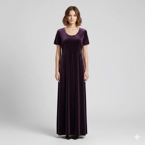 Ronni Nicole Purple Velvet Maxi Dress 10 Whimsigoth Grunge Party Holiday Vtg